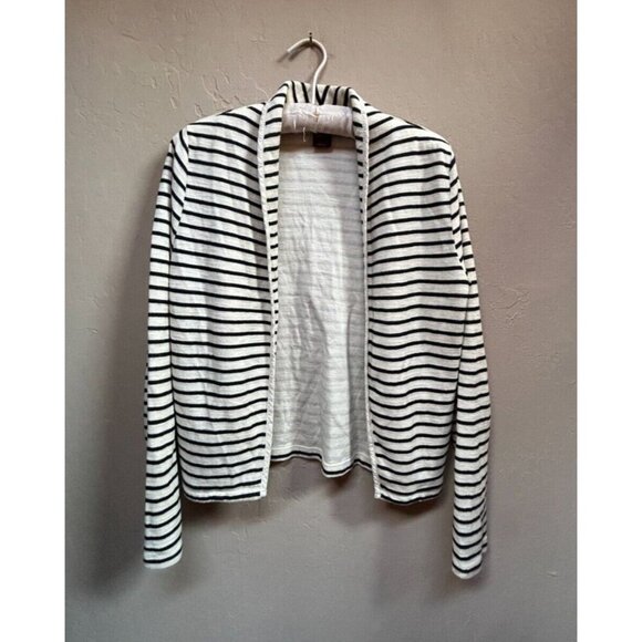 Maison Scotch Soda J'adore L'hiver Womens Open Cardigan Sweater Sz Large Striped